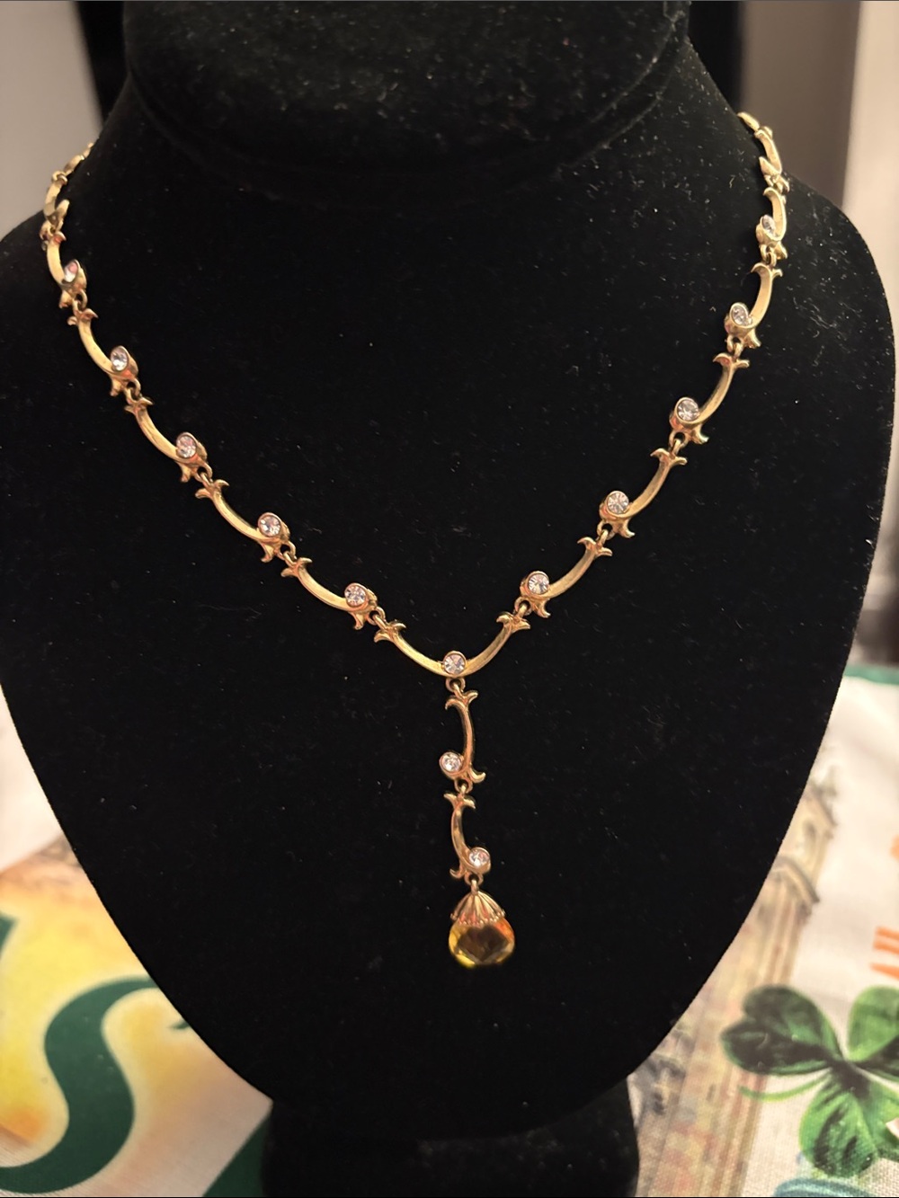 Avon Extraordinary Briolette Vine Necklace  Gold Colour 2005